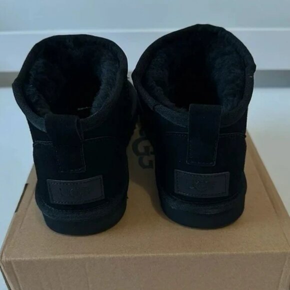 New Ugg Womens mini Snow boots Black - Picture 3 of 6